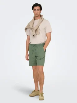 ONSLINUS Normal geschnitten Leinen Shorts