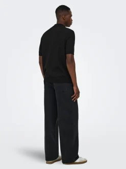 ONSLOUI Gestricktes Poloshirt
