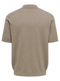 ONSLOUI Gestricktes Poloshirt