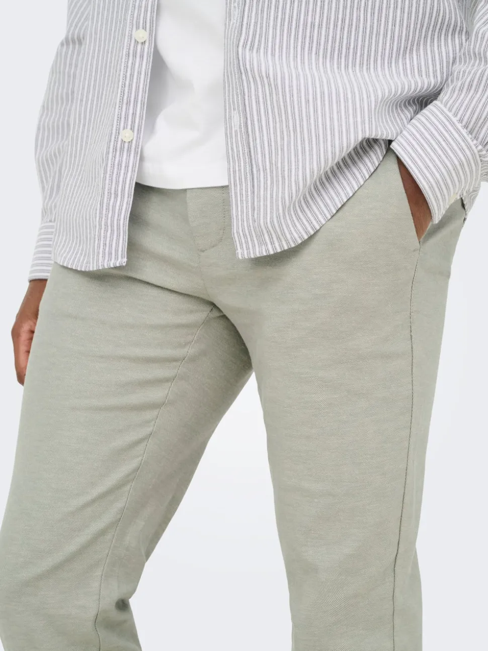 ONSMARK Verjüngt Leinen Chino Hose