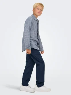 OSJLINUS Verjüngt Leinen Hose