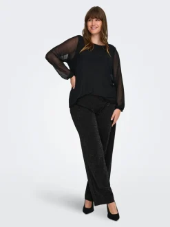 CARALYA Weiter Beinschnitt Hose mit weitem Beinschnitt