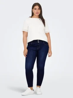 CARANNA Hohe Taille Skinny Fit Knöchellang Jeans