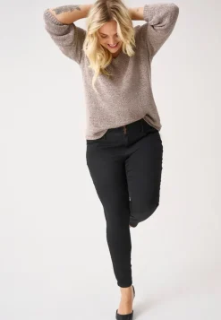 CARANNA Hohe Taille Skinny Fit Knöchellang Jeans
