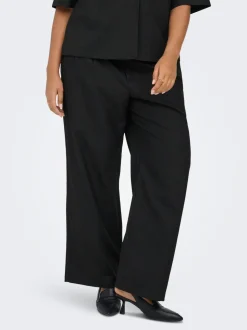 CARBAIA Weiter Beinschnitt Leinen Hose