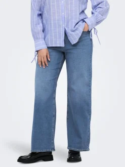 CARBILLY Hohe Taille Weiter Beinschnitt Jeans