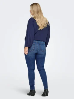 CARCRUZ Hohe Taille Skinny Fit Knöchellang Jeans