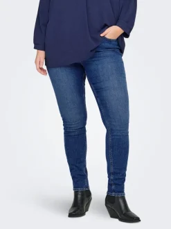 CARCRUZ Hohe Taille Skinny Fit Knöchellang Jeans