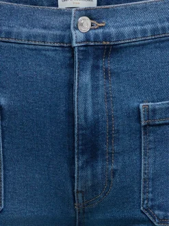 CARCYPRESS Hohe Taille Flared Knöchellang Jeans