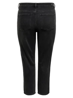 CAREMILY Hohe Taille Gerade geschnitten Knöchellang Jeans