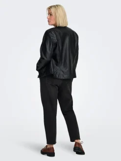 CAREMILY Hohe Taille Gerade geschnitten Knöchellang Jeans