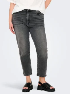 CAREMILY Hohe Taille Gerade geschnitten Jeans