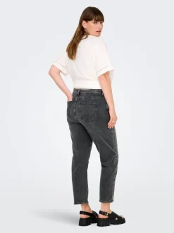 CAREMILY Hohe Taille Gerade geschnitten Jeans