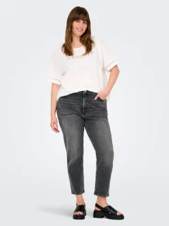 CAREMILY Hohe Taille Gerade geschnitten Jeans