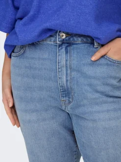 CAREMILYSTRETCH Hohe Taille Gerade geschnitten Knöchellang Jeans