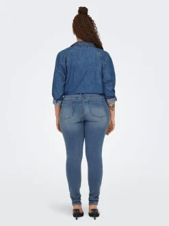 CARFOREVER Hohe Taille Skinny Fit Jeans