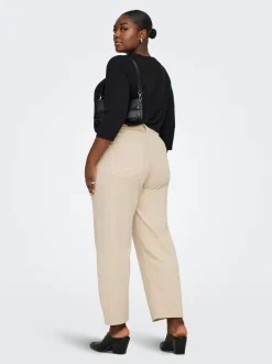 CARFRANKIE Hohe Taille Barrel Fit Knöchellang Jeans