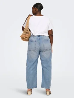 CARFRANKIE Hohe Taille Barrel Fit Knöchellang Jeans