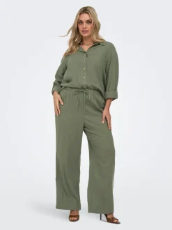 CARGOA Gerade geschnitten Leinen Hose