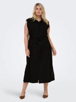 CARGOA Leinen Langes Kleid