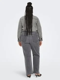 CARHOPE Hohe Taille Weiter Beinschnitt Jeans