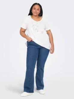 CARHUSH Mittlere Taille Flared Jeans