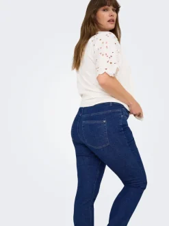 CARHUSH Mittlere Taille Skinny Fit Knöchellang Jeans