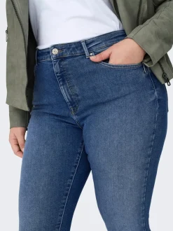 CARICONIC Hohe Taille Skinny Fit Knöchellang Jeans