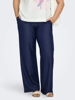 CARIRIA Weiter Beinschnitt Leinen Hose mit weitem Beinschnitt
