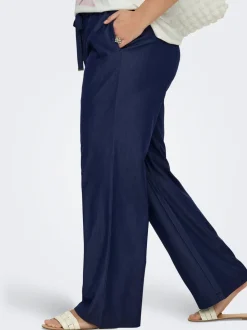 CARIRIA Weiter Beinschnitt Leinen Hose mit weitem Beinschnitt