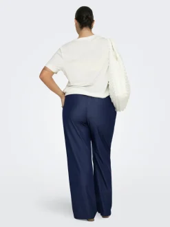 CARIRIA Weiter Beinschnitt Leinen Hose mit weitem Beinschnitt
