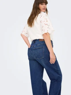 CARJUICY Hohe Taille Weiter Beinschnitt Jeans