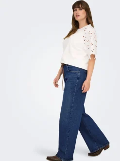 CARJUICY Hohe Taille Weiter Beinschnitt Jeans