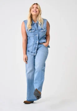 CARJUICY Hohe Taille Weiter Beinschnitt Jeans