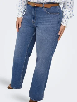 CARJULLES Mittlere Taille Weiter Beinschnitt Jeans