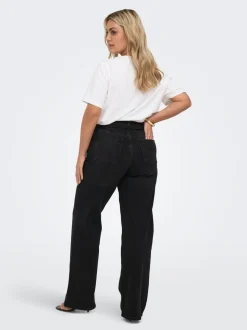 CARJULLES Mittlere Taille Weiter Beinschnitt Jeans