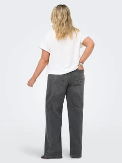 CARJULLES Mittlere Taille Weiter Beinschnitt Jeans
