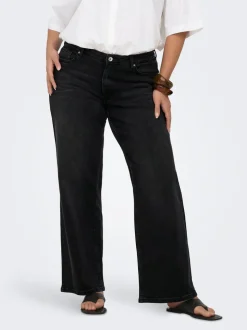 CARJULLES Niedrige Taille Weiter Beinschnitt Jeans