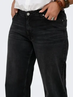 CARJULLES Niedrige Taille Weiter Beinschnitt Jeans