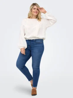 CARLACE Mittlere Taille Skinny Fit Knöchellang Jeans