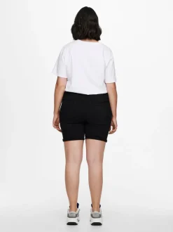 CARLAOLA Hohe Taille Skinny Fit Jeans-Shorts