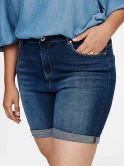 CARLAOLA Hohe Taille Skinny Fit Jeans-Shorts