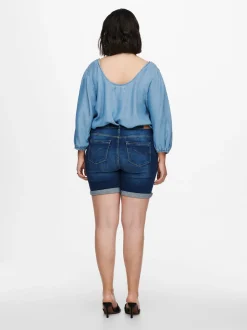 CARLAOLA Hohe Taille Skinny Fit Jeans-Shorts
