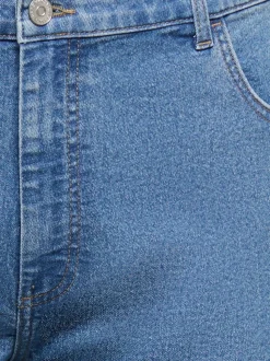 CARLAURA Hohe Taille Straight-Fit denim shorts