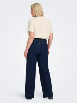 CARMADISON Hohe Taille Weiter Beinschnitt Jeans