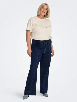 CARMADISON Hohe Taille Weiter Beinschnitt Jeans
