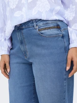 CARMADISON Hohe Taille Weiter Beinschnitt Jeans
