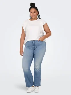 CARMAYA Hohe Taille Flared Jeans