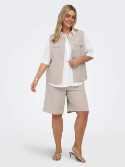 CARMIA Hohe Taille Normal geschnitten Shorts