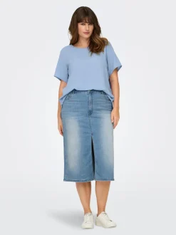 CARROSE Denim Jeansrock Midirock